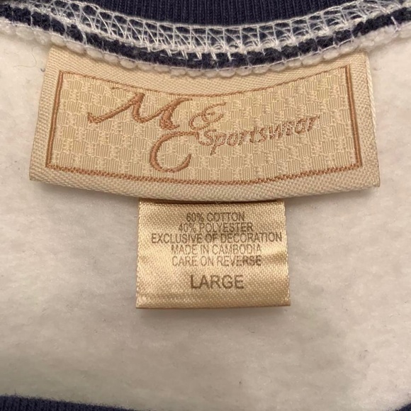 SWEATSHIRT WHITE DOGS PAWS NATURE COTTAGE GRANNY MOM CORE - Picture 3 of 4